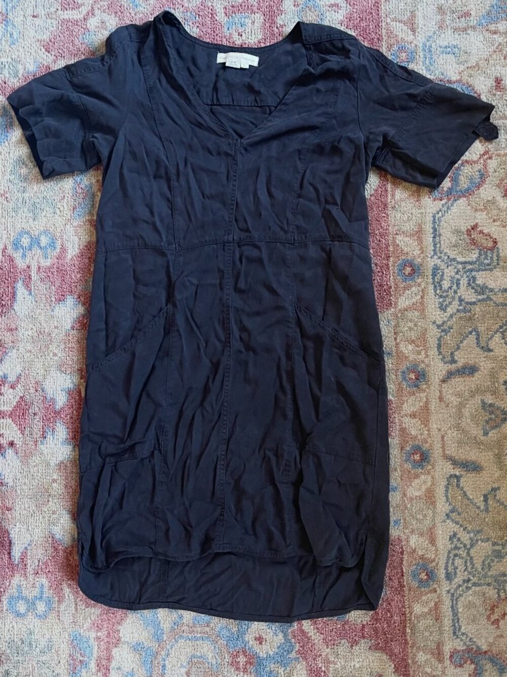 Pilcro & the Letterpress Anthropologie Black Utility Shirt Dress Size M - Picture 2 of 6